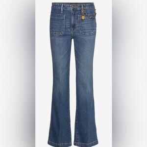Lauren Ralph Lauren Chain-Trim High-Rise Flare Jean - Flared jeans size 8 NWT